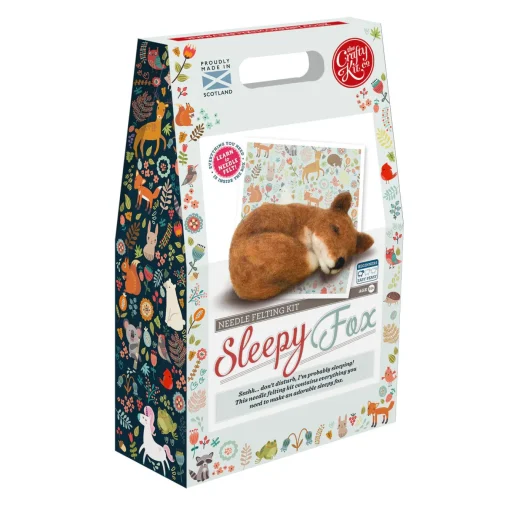 Sleepy Fox Needle Felting Kit