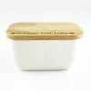 Spread the Love Ceramic White Butter Dish