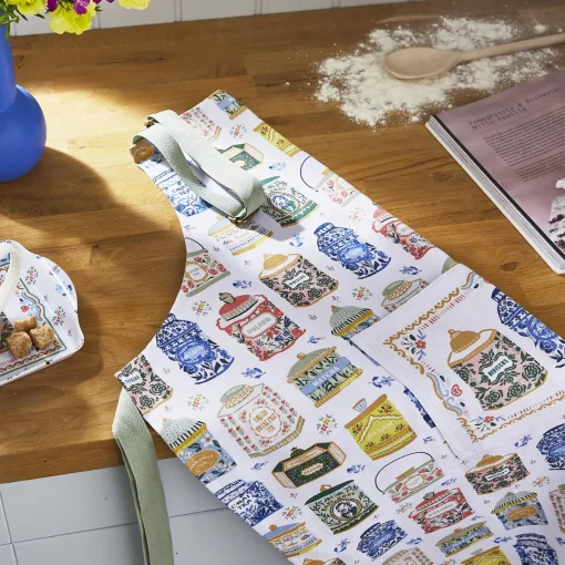Tea Tins Cotton Apron