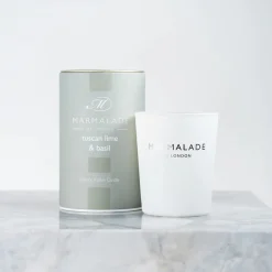 Tuscan Lime & Basil Luxury Glass Votive Candle