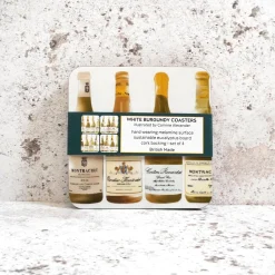 White Burgundy Coaster Set by Corinne Alexander