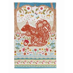 Woodland Squirrel Cotton Tea Towel