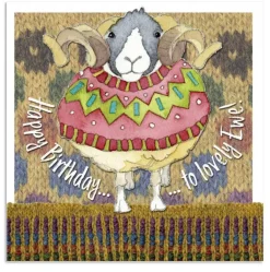 Woolly Sheep Birthday Lovely Ewe Greetings Card